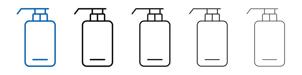 Liquid soap container icon Outline vector logo for web ui