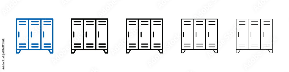 Aufkleber locker icon outline vector logo for web ui