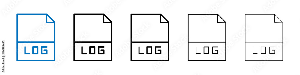 Poster log file icon Outline vector logo for web ui