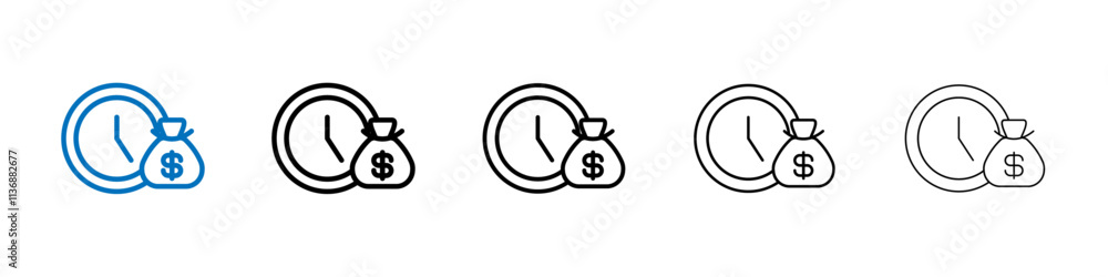 Poster long term investment icon outline vector logo for web ui