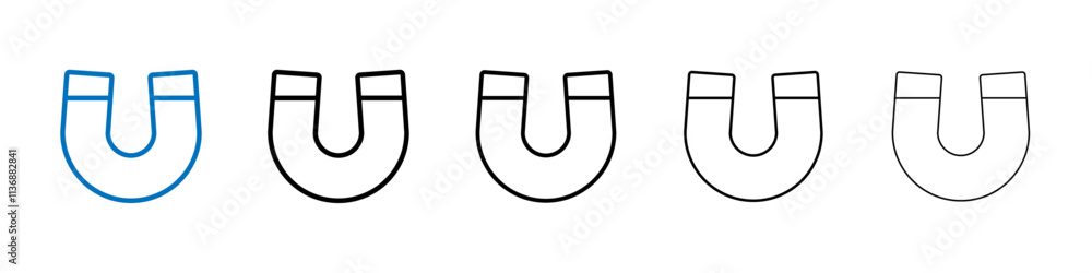 Poster magnet icon outline vector logo for web ui