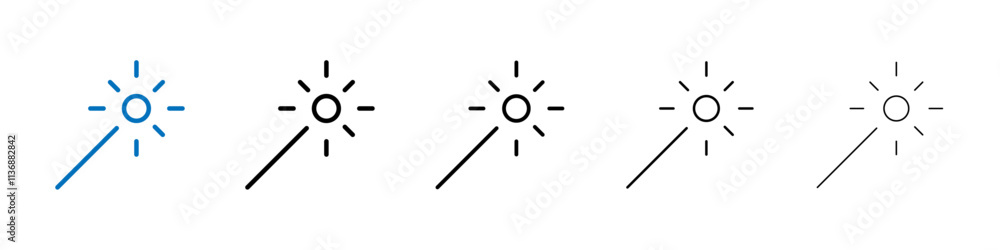 Poster Magicwand icon Outline vector logo for web ui