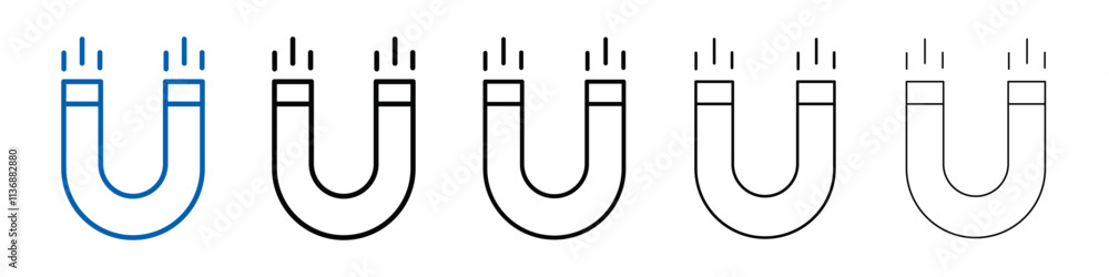Poster magnet icon outline vector logo for web ui