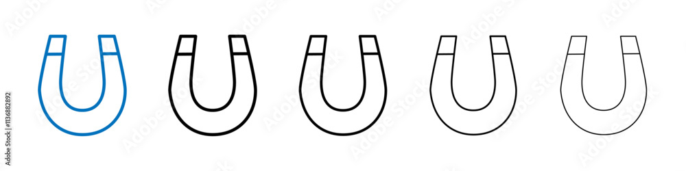 Poster magnet icon outline vector logo for web ui