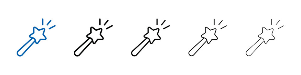 magic wand icon Outline vector logo for web ui