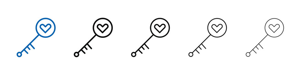 Magic Key icon Outline vector logo for web ui