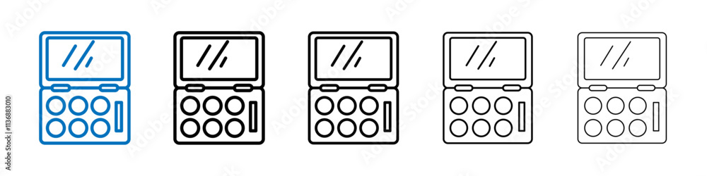 Poster makeup palette icon outline vector logo for web ui