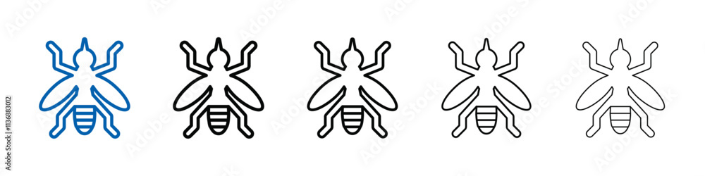 Poster malaria icon outline vector logo for web ui
