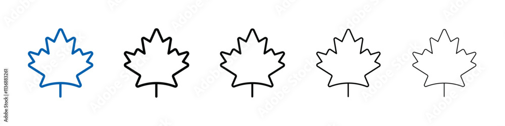 Poster Maple leaf icon Outline vector logo for web ui
