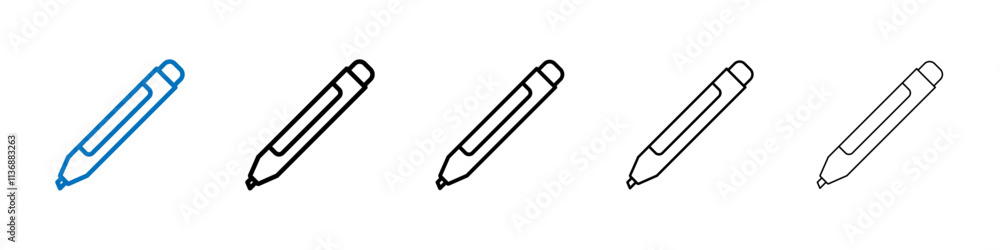 Aufkleber Marker icon Outline vector logo for web ui