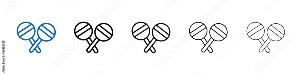 Poster maracas icon outline vector logo for web ui