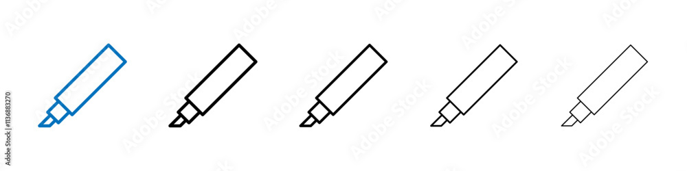 Poster Marker icon Outline vector logo for web ui