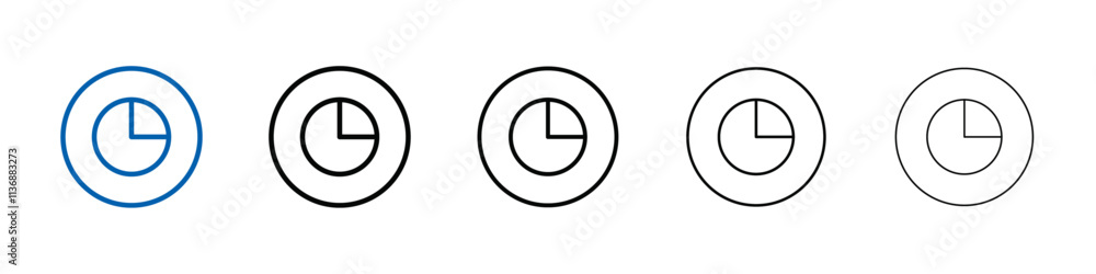 Poster market share icon outline vector logo for web ui