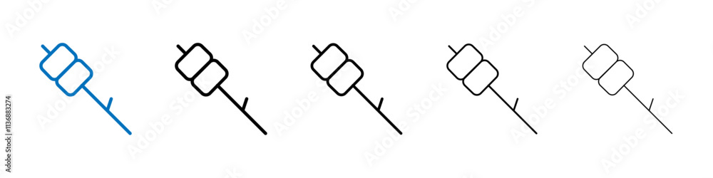 Poster Marshmallow icon Outline vector logo for web ui
