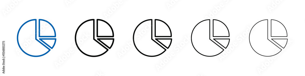 Poster market share icon outline vector logo for web ui