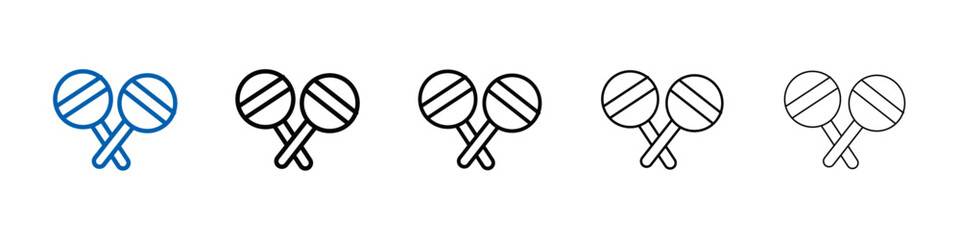 Maracas icon Outline vector logo for web ui