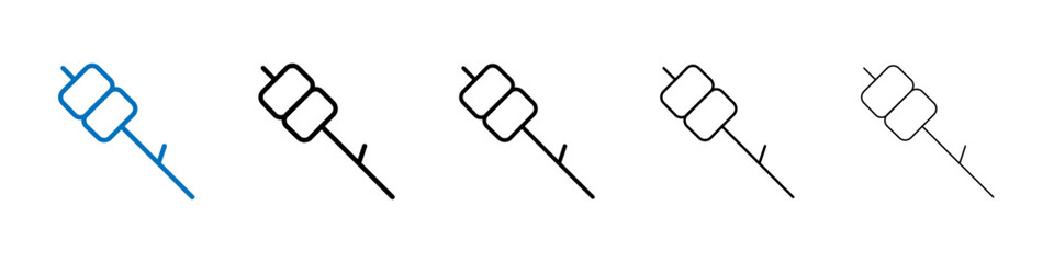 Marshmallow icon Outline vector logo for web ui