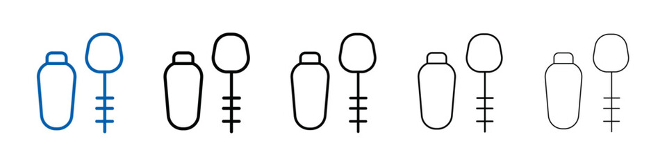 Mascara brush icon Outline vector logo for web ui