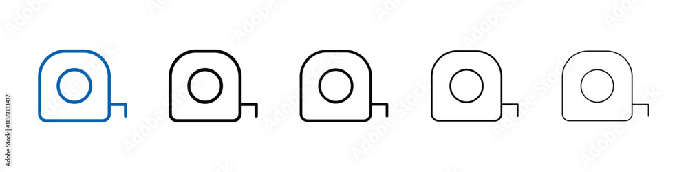 Poster measure tape icon Outline vector logo for web ui