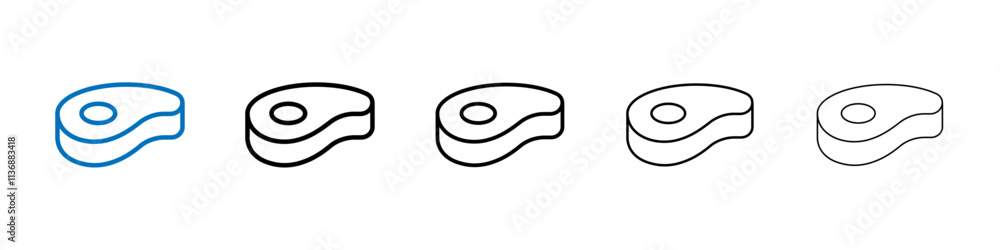 Poster Meat icon Outline vector logo for web ui