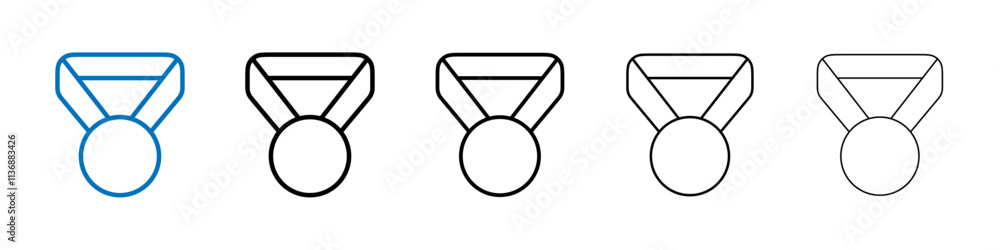 Poster medal icon outline vector logo for web ui