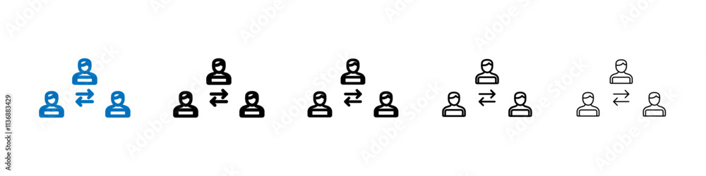 Poster Mediator icon Outline vector logo for web ui