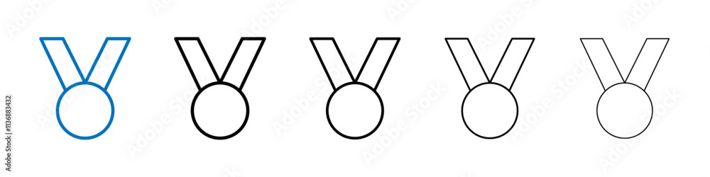 Poster medal icon outline vector logo for web ui