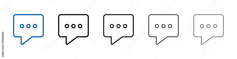 Poster Message icon Outline vector logo for web ui