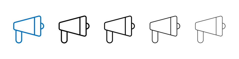 Megaphone icon Outline vector logo for web ui