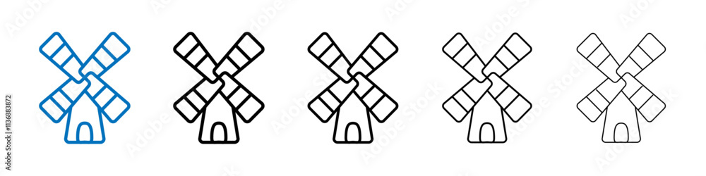 Poster Mill icon Outline vector logo for web ui