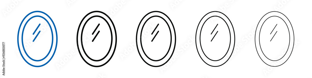 Poster mirror Icon Outline vector logo for web ui