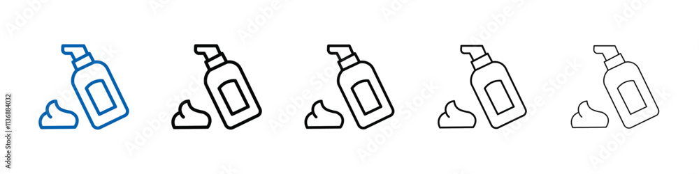 Poster Moisturizing lotion bottle icon Outline vector logo for web ui