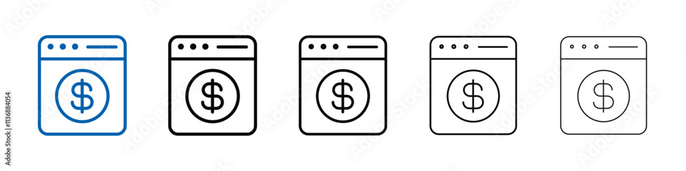 Poster money laundering icon outline vector logo for web ui
