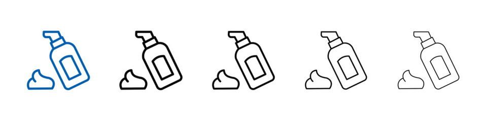 Moisturizing lotion bottle icon Outline vector logo for web ui