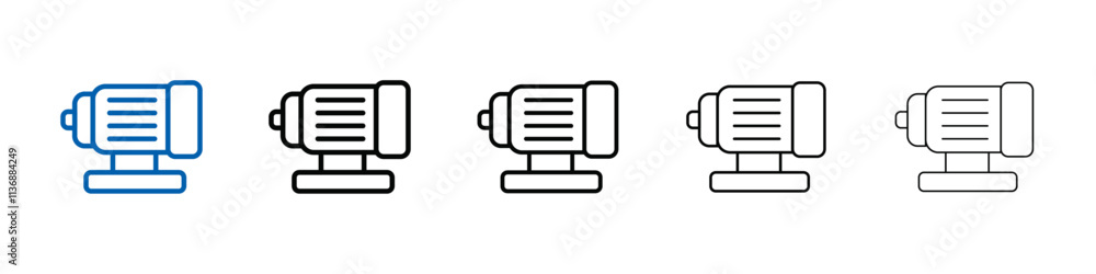 Aufkleber Motor icon Outline vector logo for web ui