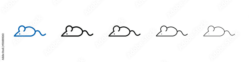 Poster mouse animal icon outline vector logo for web ui