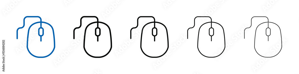 Aufkleber Mouse icon Outline vector logo for web ui