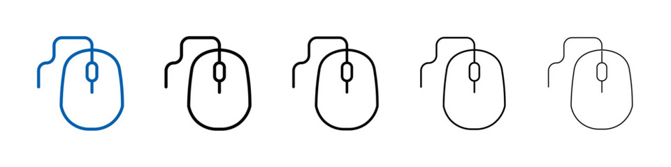 Mouse icon Outline vector logo for web ui