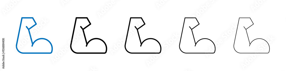 Poster Muscle icon Outline vector logo for web ui