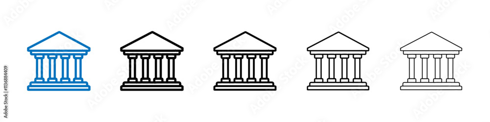 Poster museum icon outline vector logo for web ui