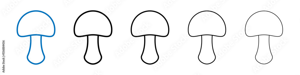 Poster Mushrooms icon Outline vector logo for web ui