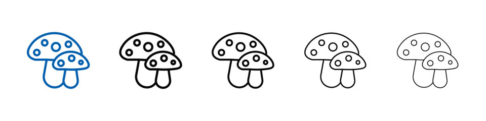 mushroom icon Outline vector logo for web ui