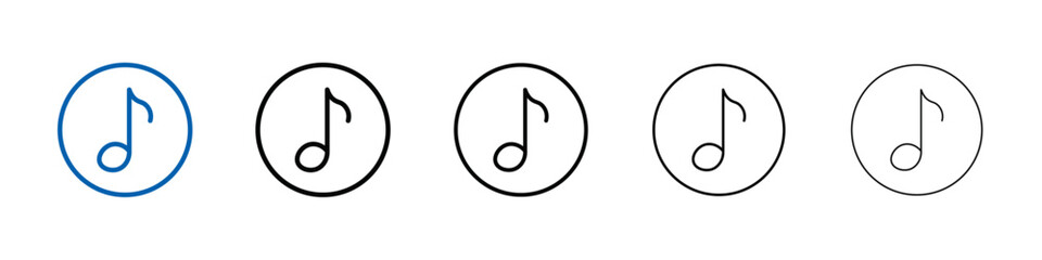 Music icon Outline vector logo for web ui