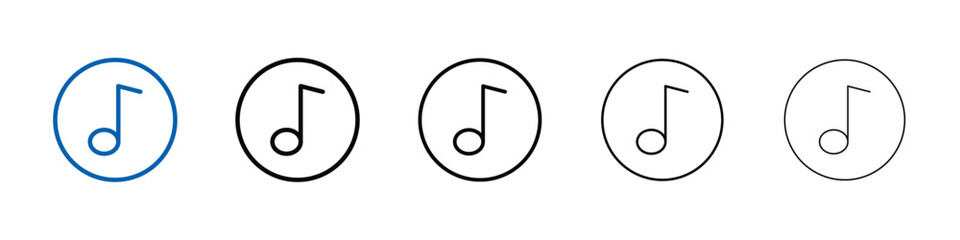 Music icon Outline vector logo for web ui