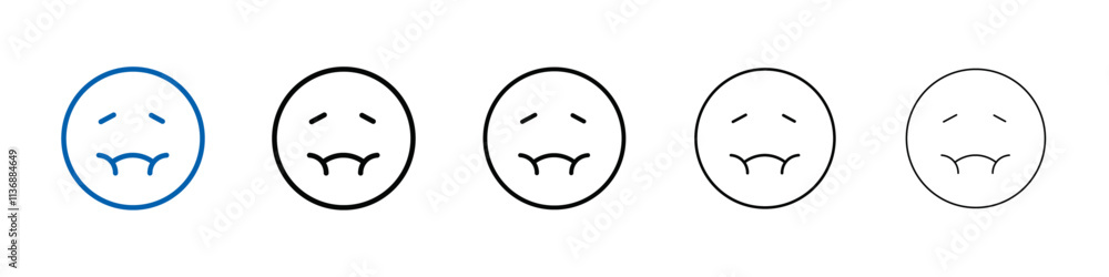 Poster Nausea icon Outline vector logo for web ui