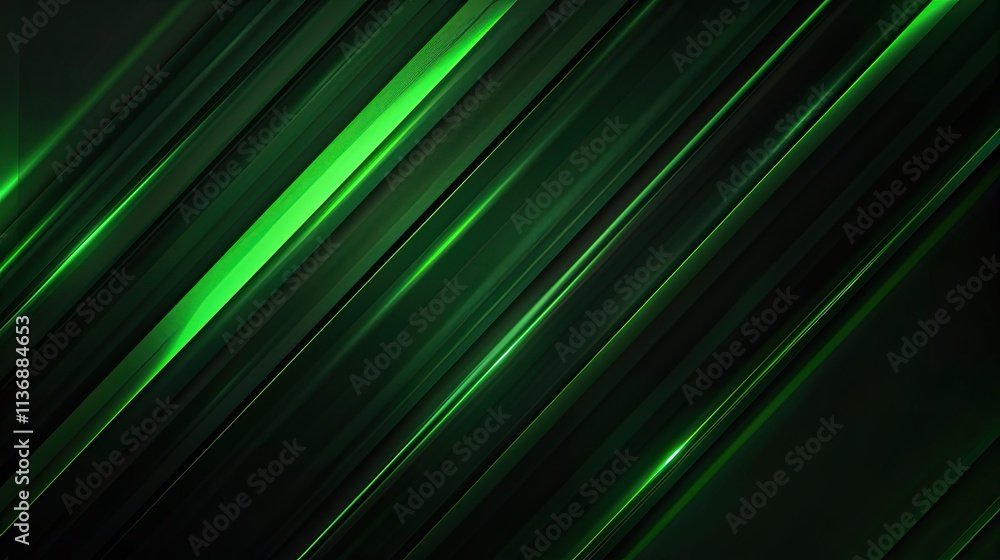 Poster abstract green diagonal lines creating a sleek, modern background design.