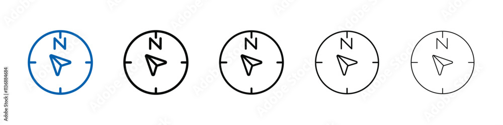 Poster Navigator arrow icon Outline vector logo for web ui