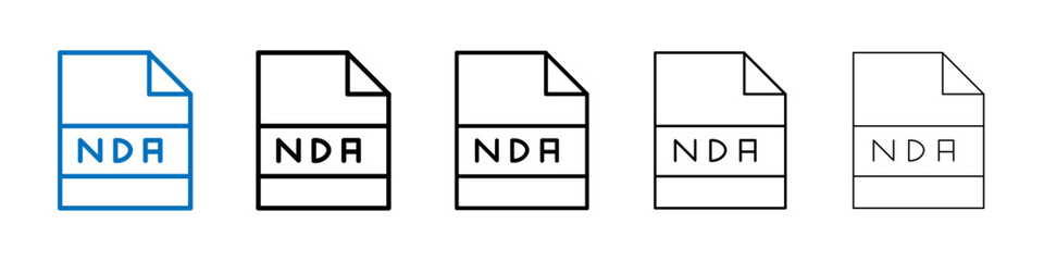 NDA icon Outline vector logo for web ui