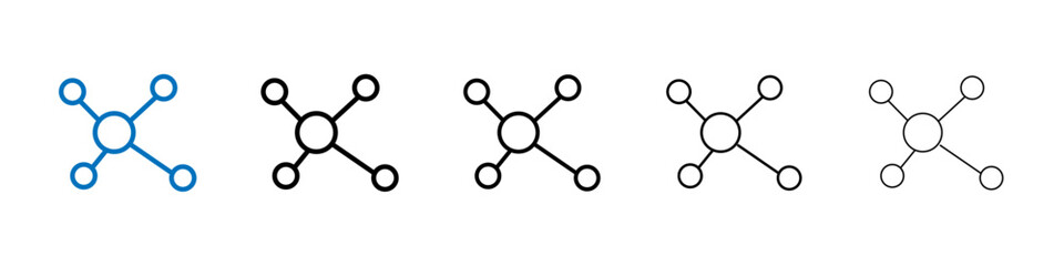 Network icon Outline vector logo for web ui