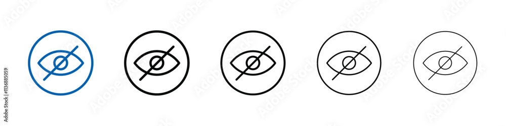 Poster No view icon Outline vector logo for web ui